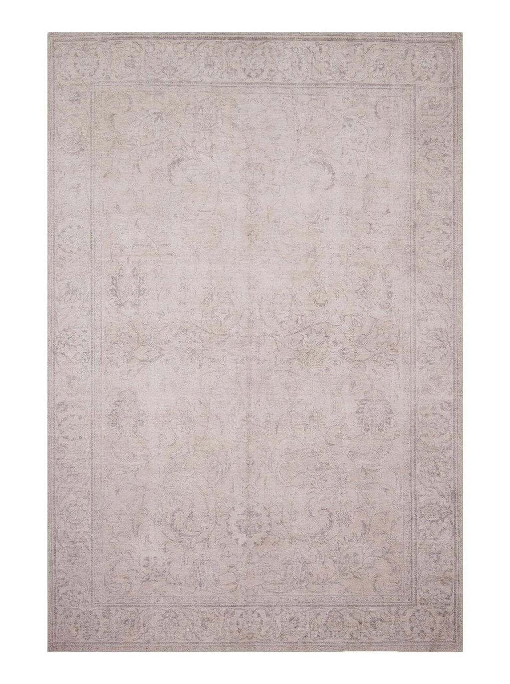 Échantillon de tapis Lille Vintage Floral sur fond crème