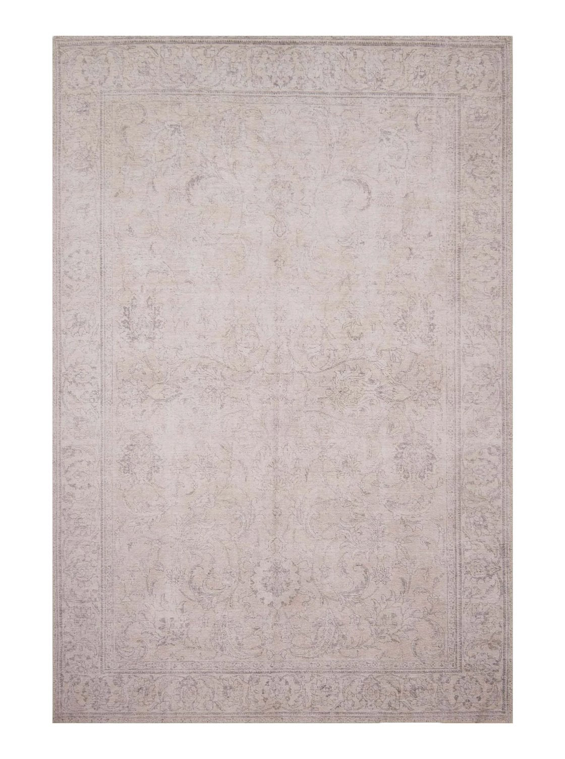 Échantillon de tapis Lille Vintage Floral sur fond crème