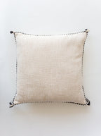 Coussin Luther, texture tissée, bord tressé, fait main, sans garniture en duvet, accessoire de décoration pour la chambre