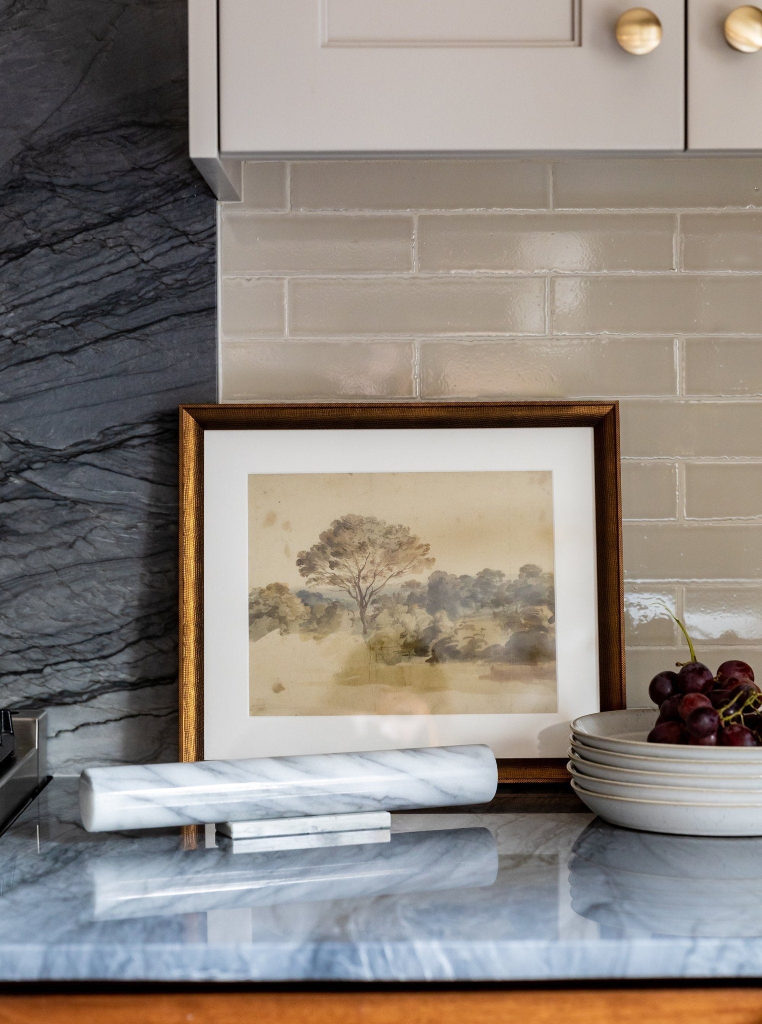 Rouleau à pâtisserie français en marbre