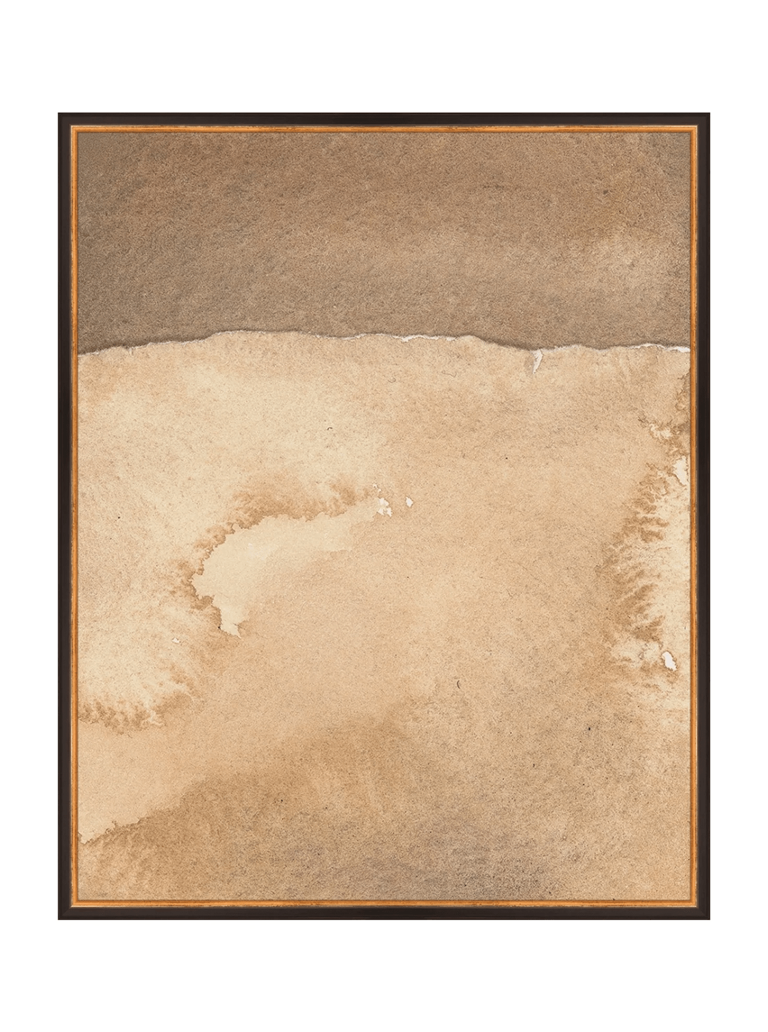 Mars Abstract Watercolor Art Print Featuring Fiery Reds Browns And Crackling Textures