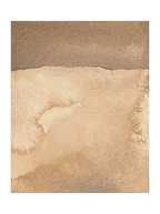 Mars Abstract Watercolor Art Print Featuring Fiery Reds Browns And Crackling Textures