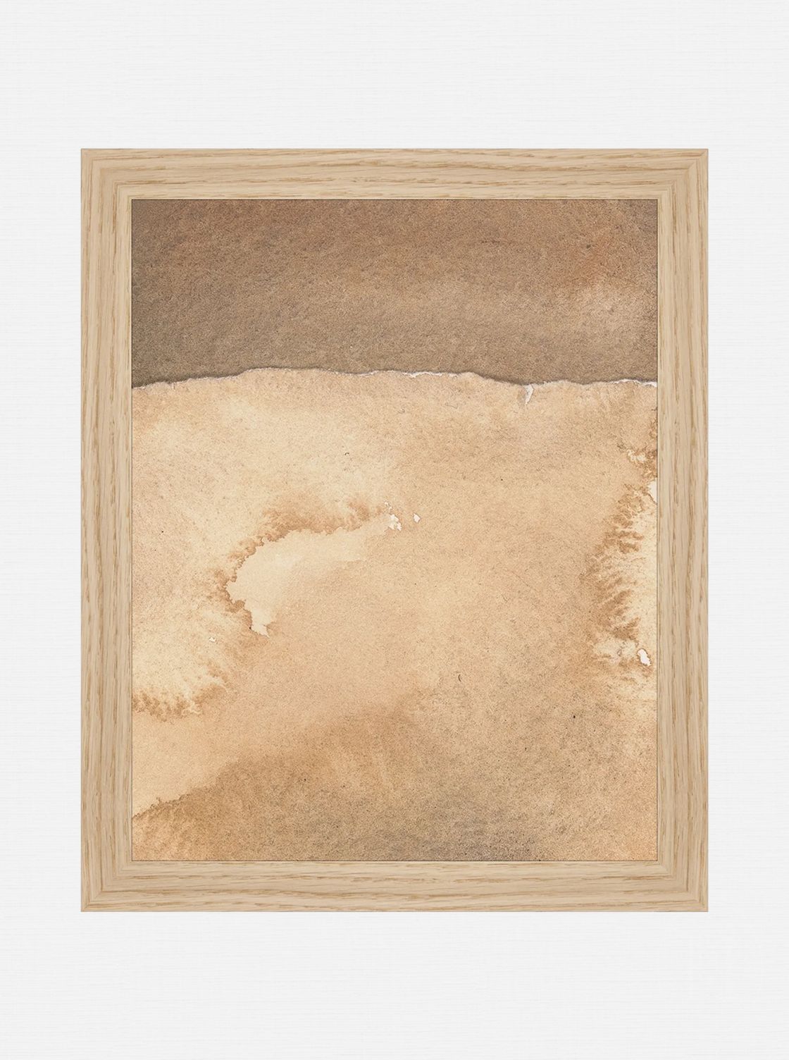 Mars Abstract Watercolor Art Print Featuring Fiery Reds Browns And Crackling Textures