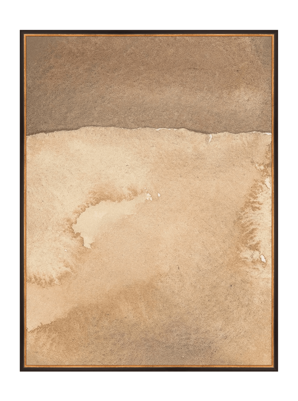 Mars Abstract Watercolor Art Print Featuring Fiery Reds Browns And Crackling Textures