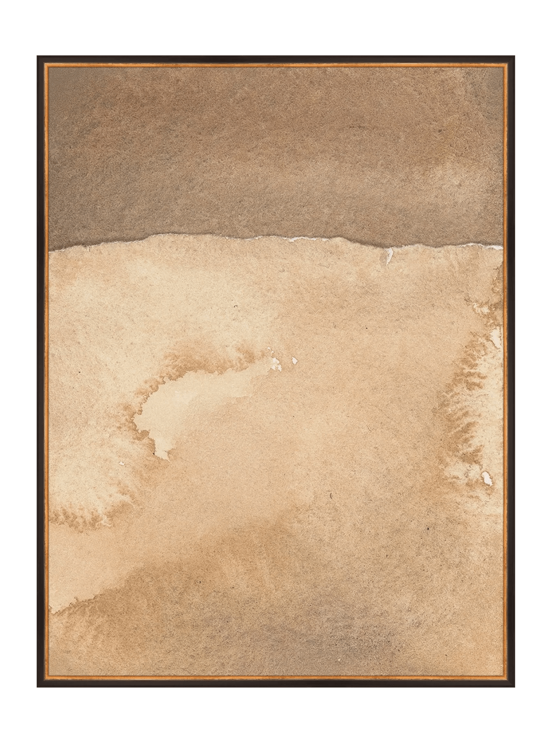 Mars Abstract Watercolor Art Print Featuring Fiery Reds Browns And Crackling Textures
