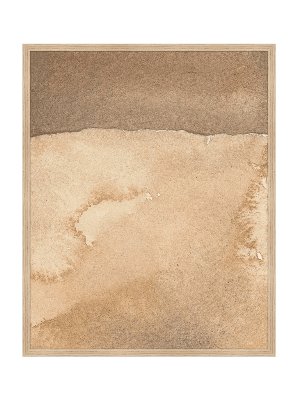 Mars Abstract Watercolor Art Print Featuring Fiery Reds Browns And Crackling Textures
