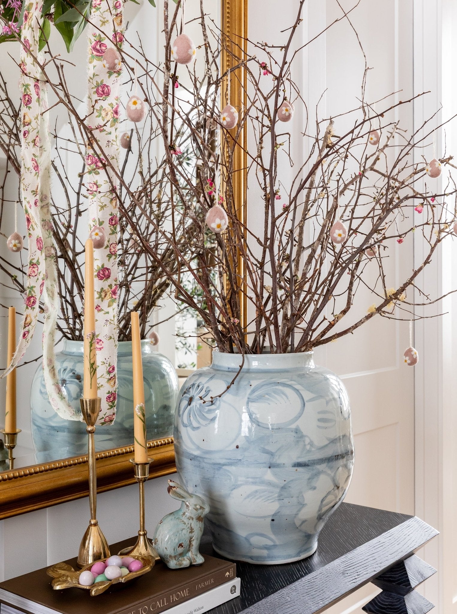 Mini œufs décoratifs en laine | Lot de 3