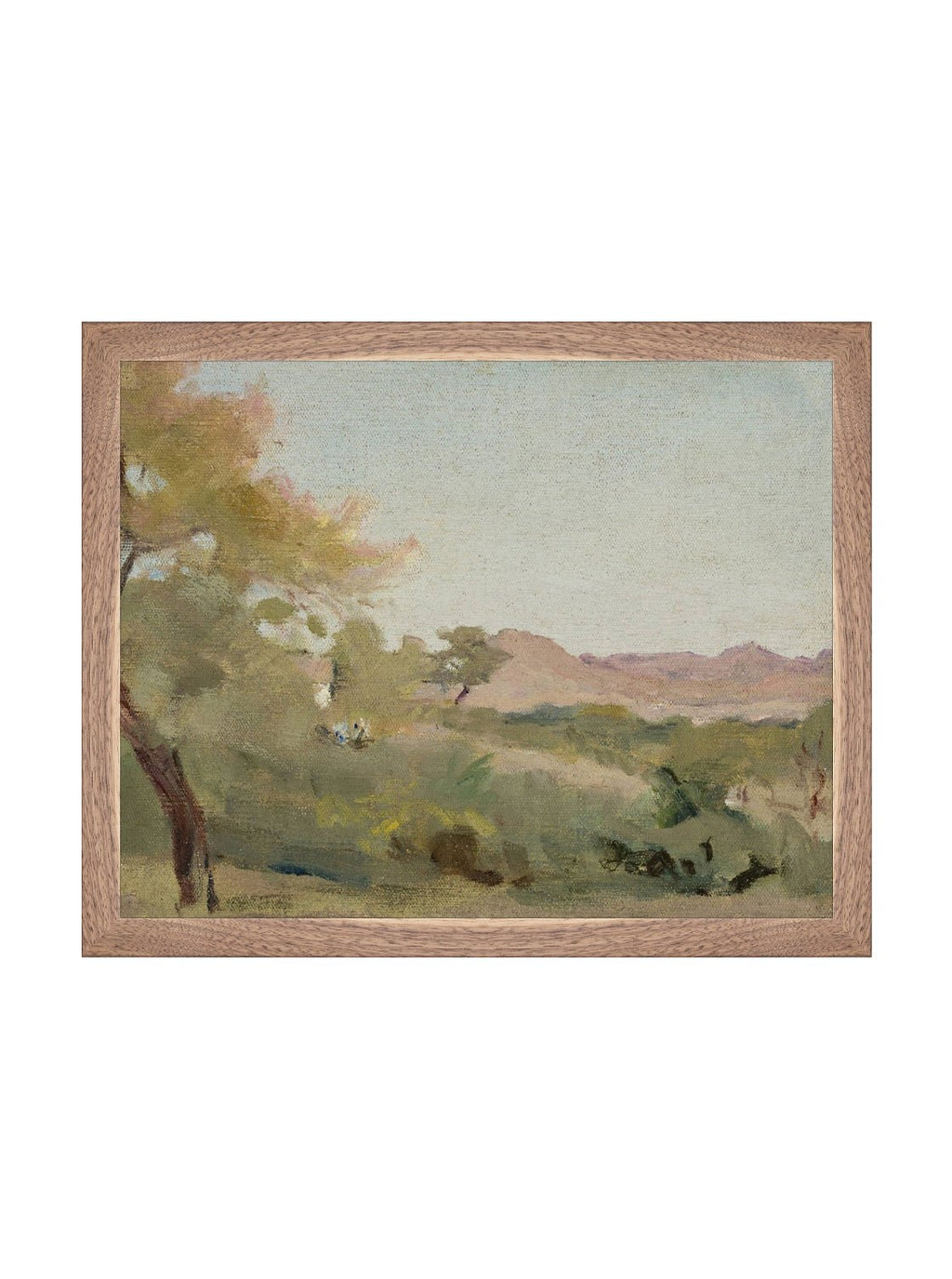 Open Range Abstract Wall Art Print Brown and Green for Modern Eclectic Interiors