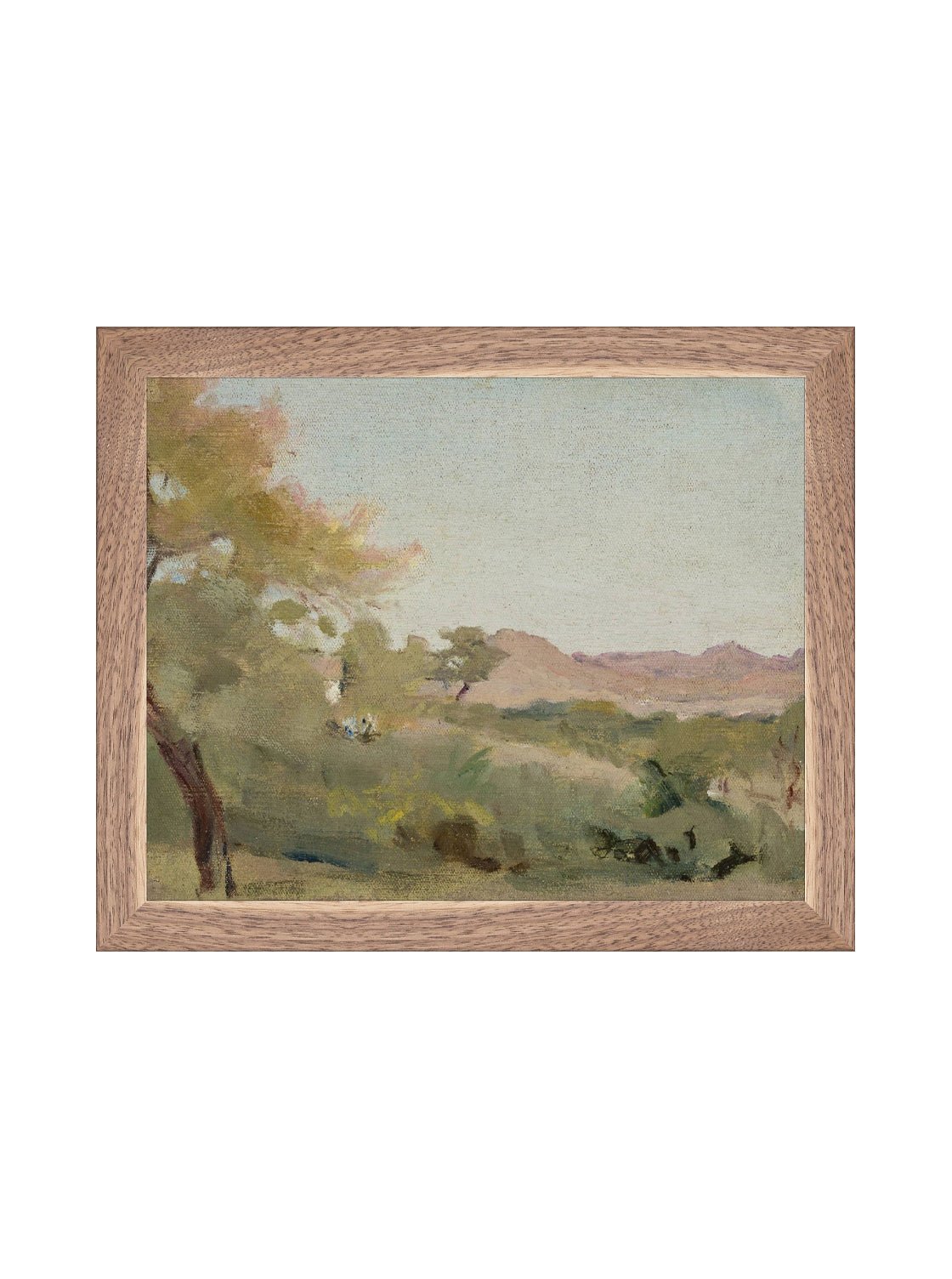 Open Range Abstract Wall Art Print Brown and Green for Modern Eclectic Interiors