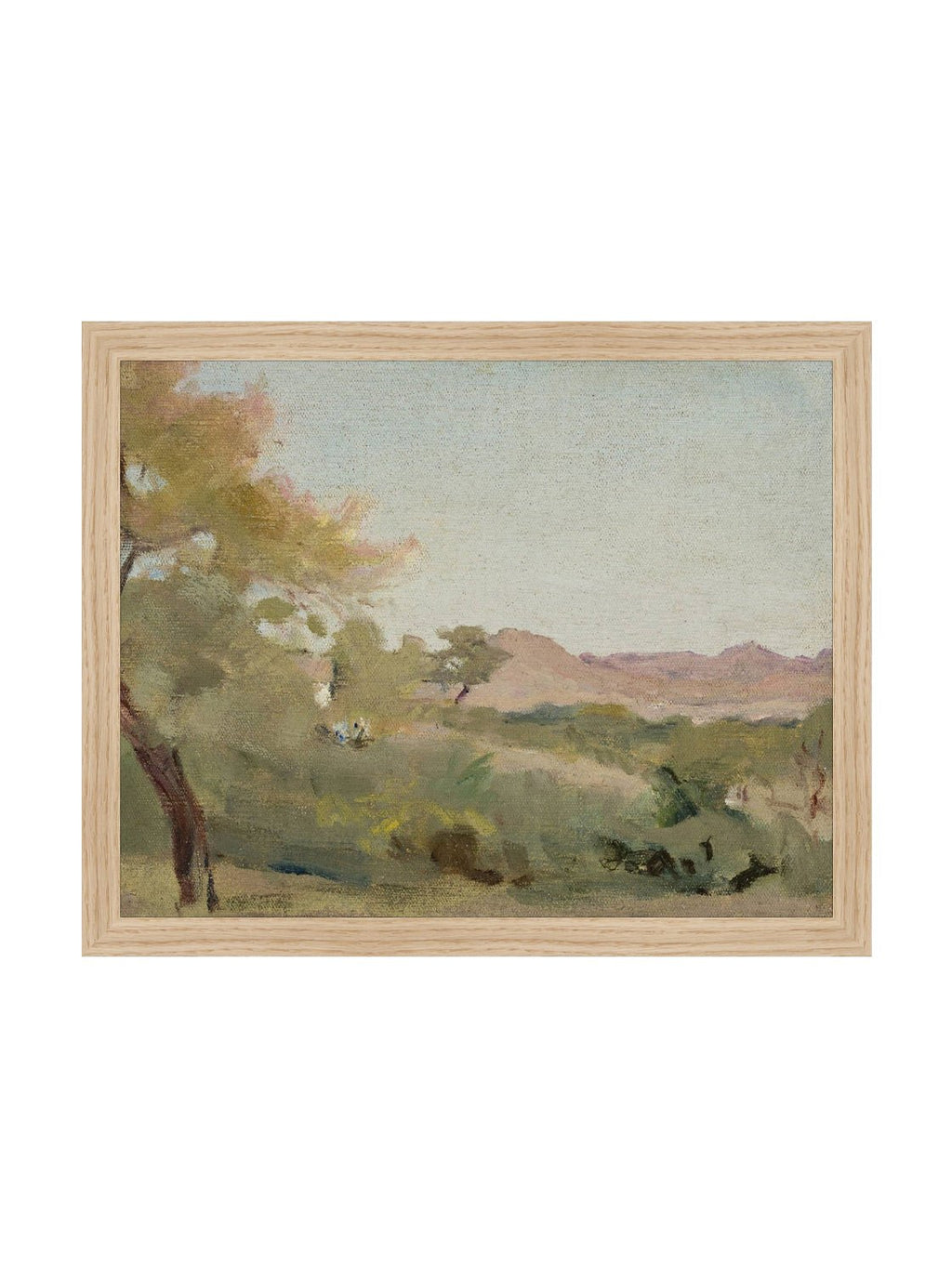 Open Range Abstract Wall Art Print Brown and Green for Modern Eclectic Interiors