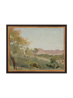 Open Range Abstract Wall Art Print Brown and Green for Modern Eclectic Interiors