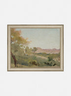 Open Range Abstract Wall Art Print Brown and Green for Modern Eclectic Interiors