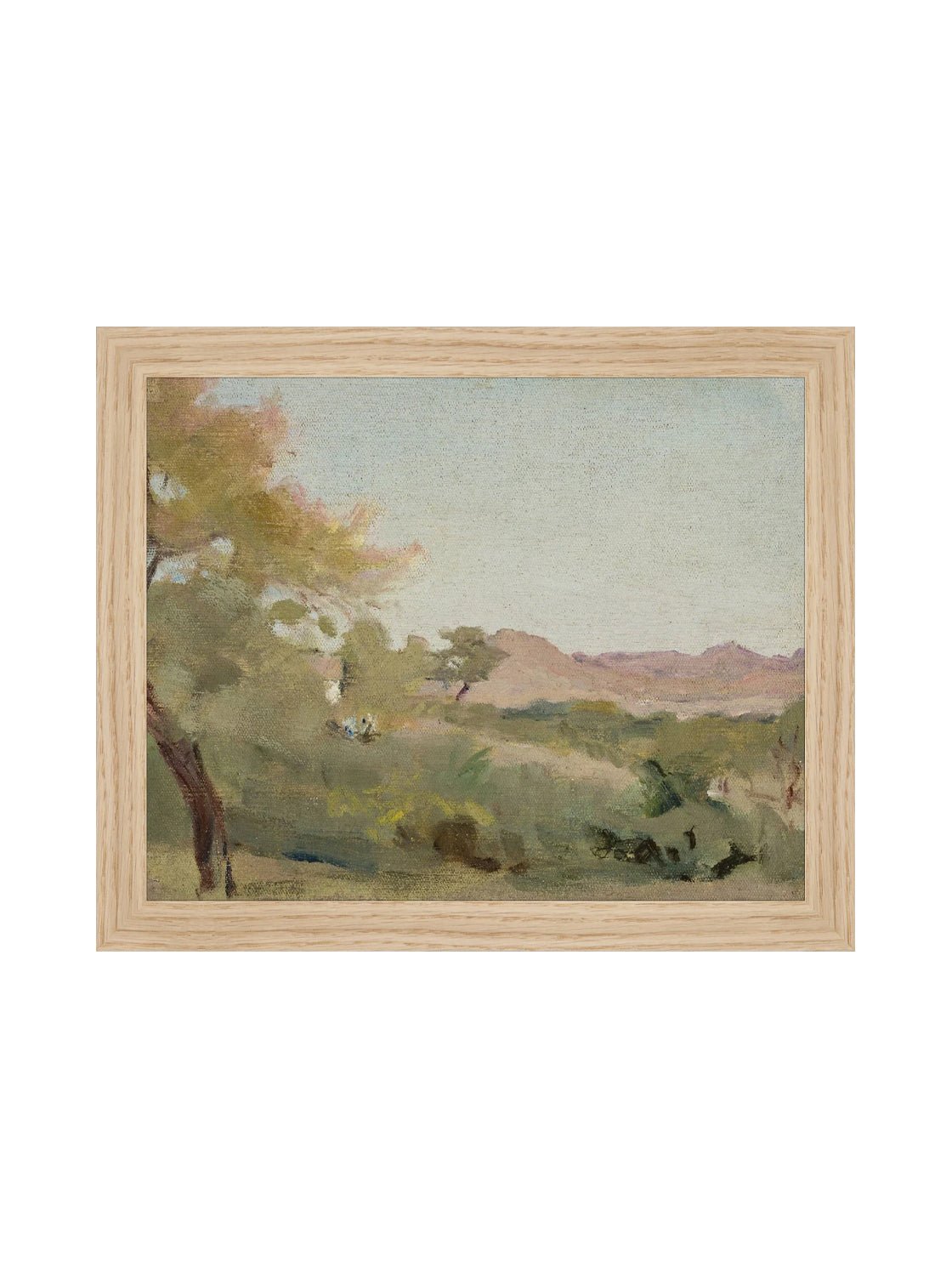 Open Range Abstract Wall Art Print Brown and Green for Modern Eclectic Interiors