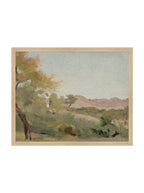 Open Range Abstract Wall Art Print Brown and Green for Modern Eclectic Interiors