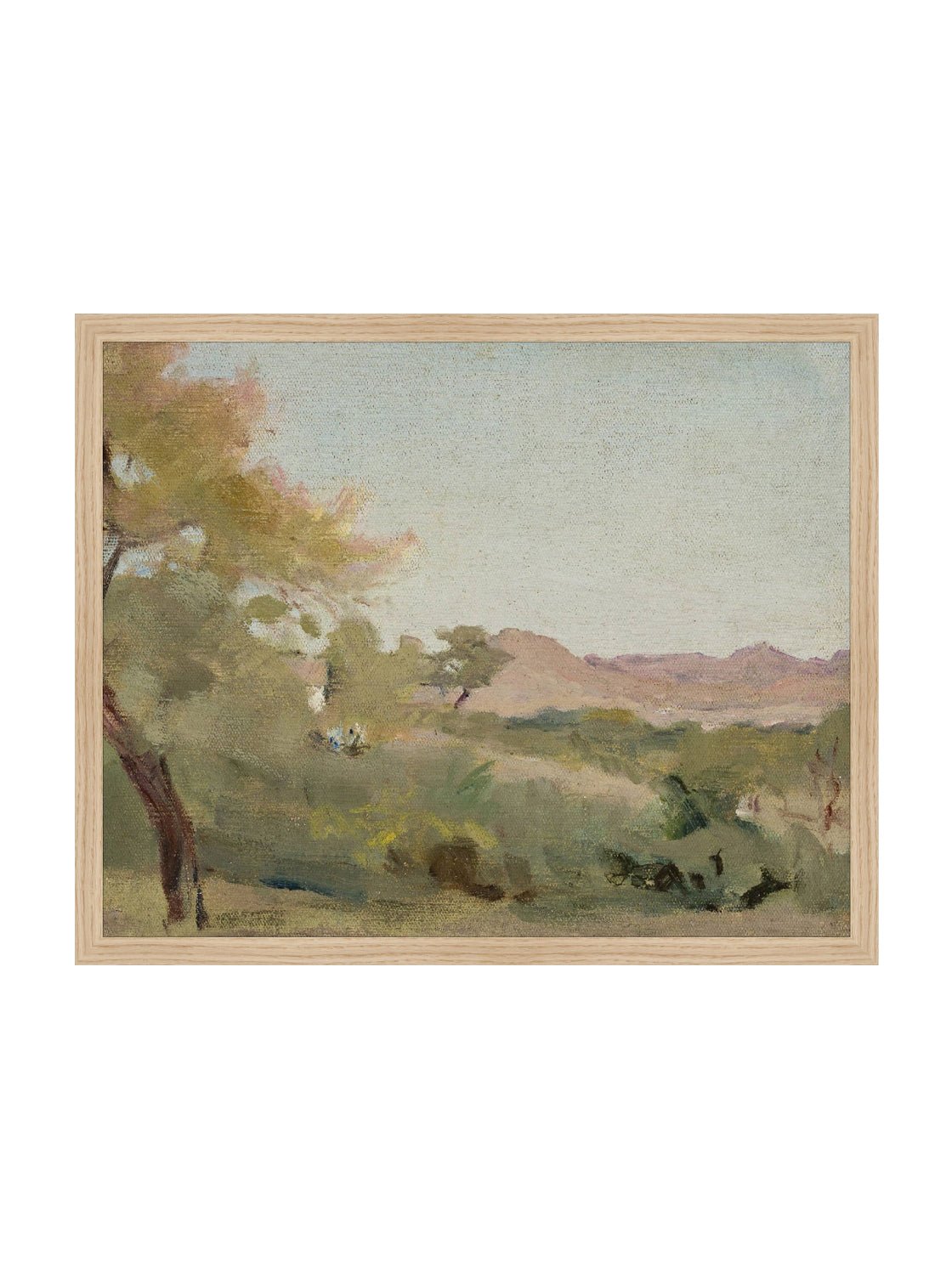 Open Range Abstract Wall Art Print Brown and Green for Modern Eclectic Interiors