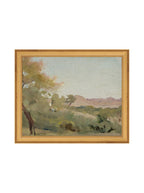 Open Range Abstract Wall Art Print Brown and Green for Modern Eclectic Interiors