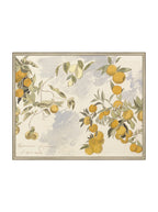 Orangerie Art Print Watercolor Oranges Illustration With Ripe Citrus On Branches Against Soft Background