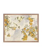 Orangerie Art Print Watercolor Oranges Illustration With Ripe Citrus On Branches Against Soft Background