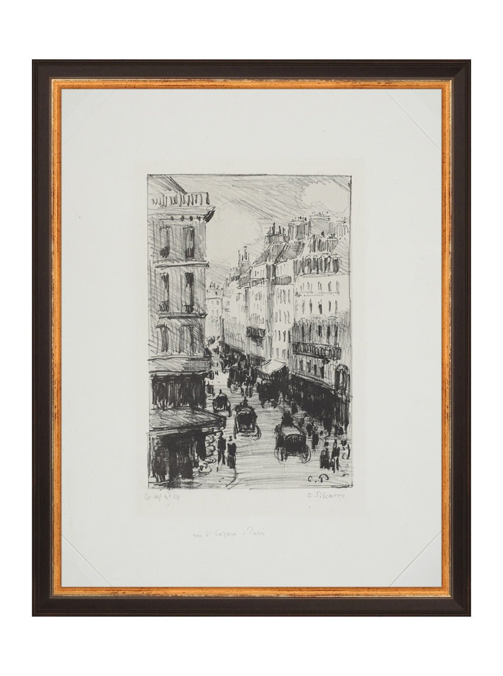 Paris Charcoal Sketch Art Print Giclee on Moab Rag