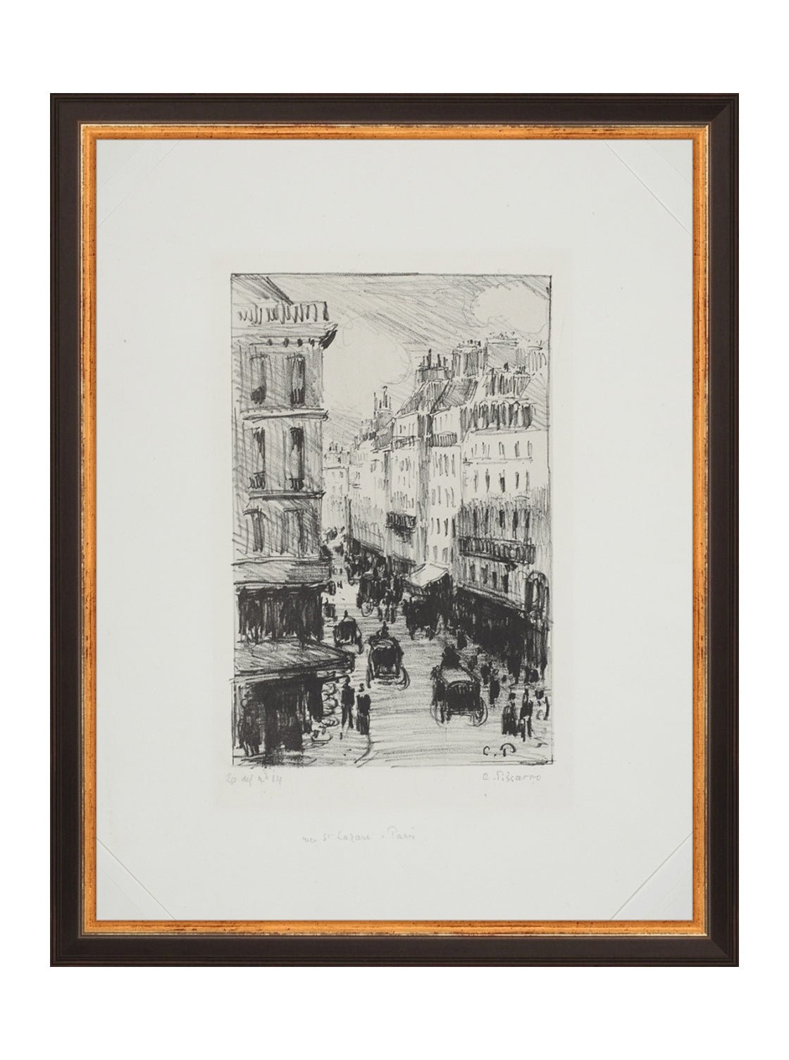 Paris Charcoal Sketch Art Print Giclee on Moab Rag