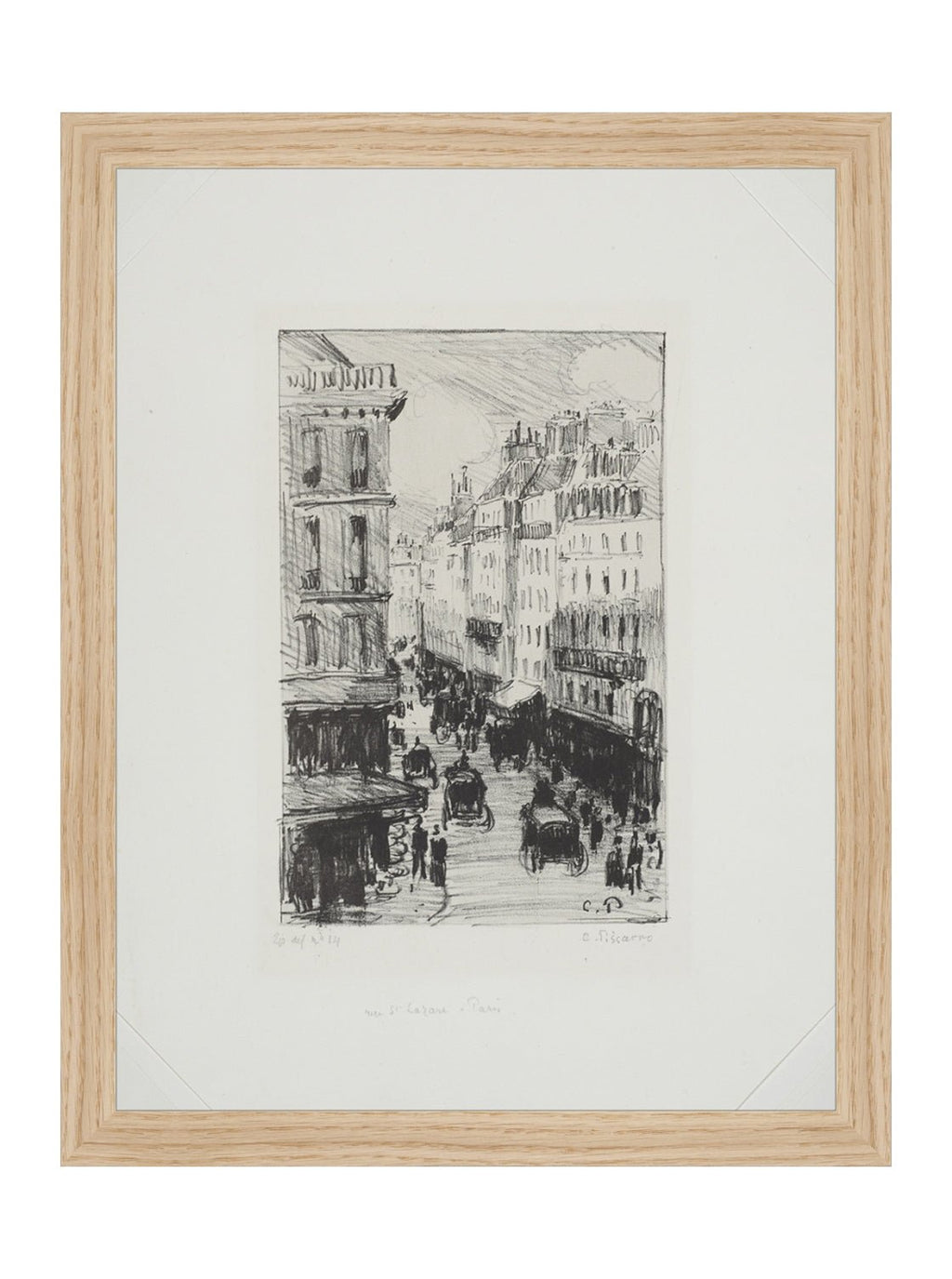 Paris Charcoal Sketch Art Print Giclee on Moab Rag