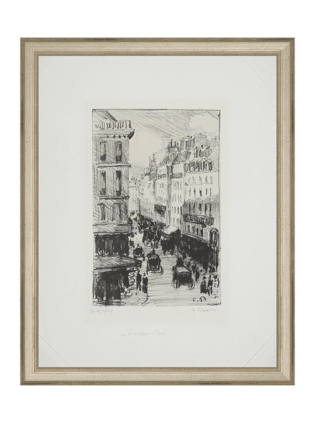 Paris Charcoal Sketch Art Print Giclee on Moab Rag