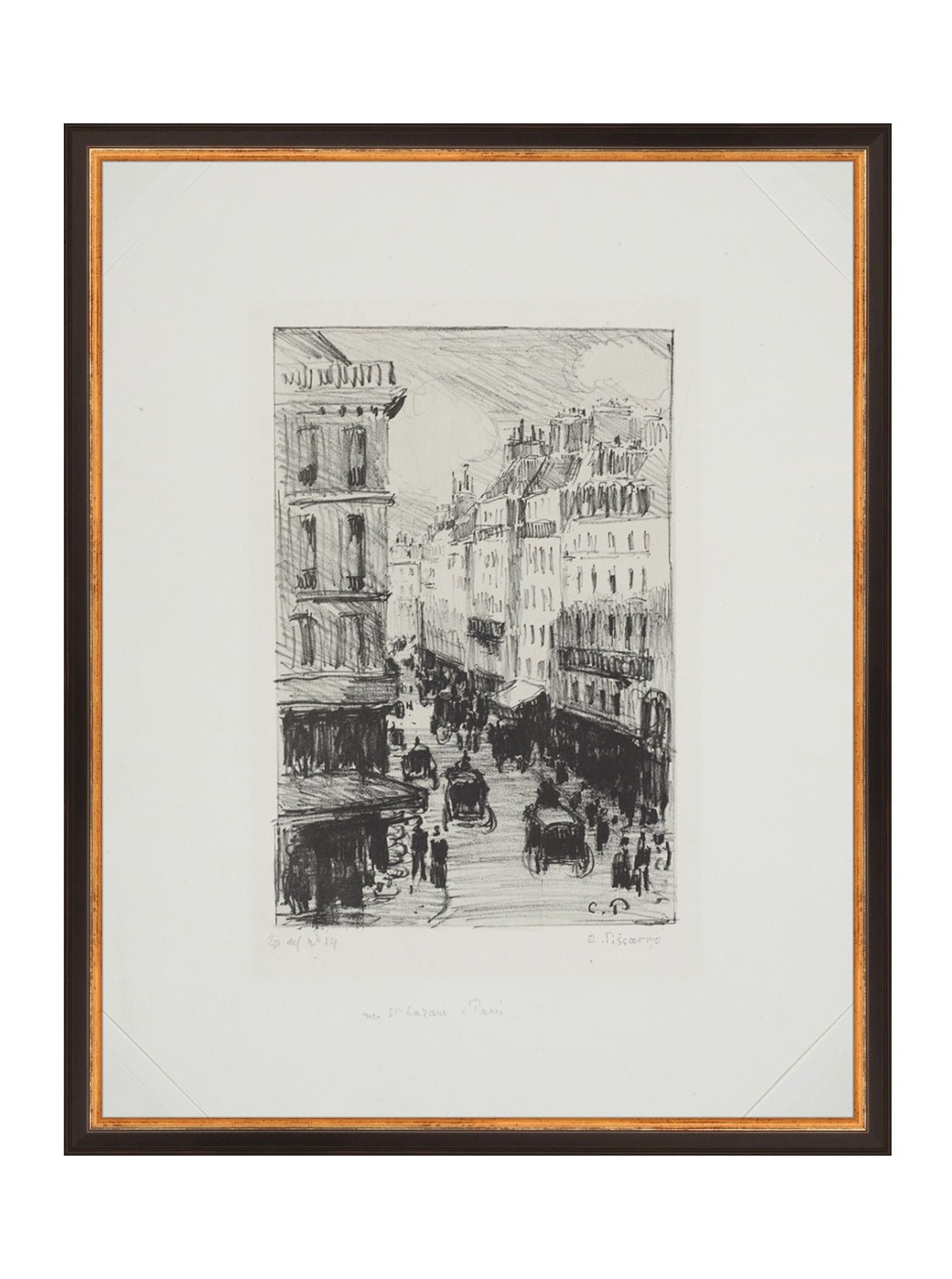 Paris Charcoal Sketch Art Print Giclee on Moab Rag