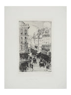 Paris Charcoal Sketch Art Print Giclee on Moab Rag