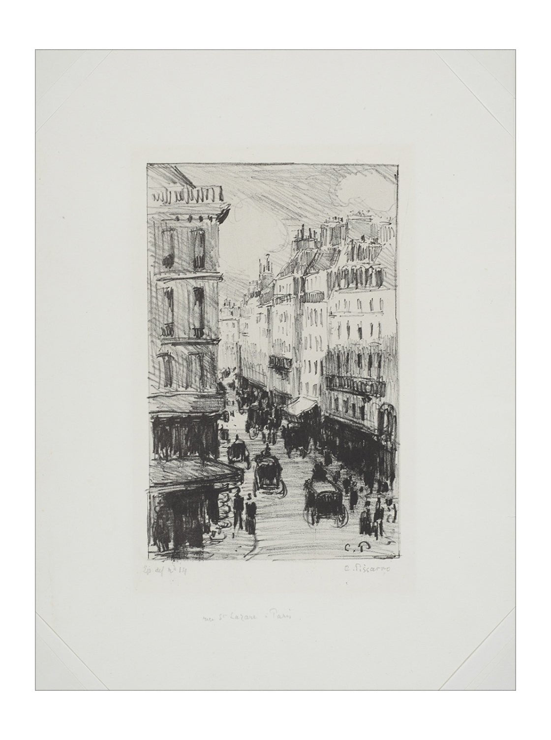 Paris Charcoal Sketch Art Print Giclee on Moab Rag