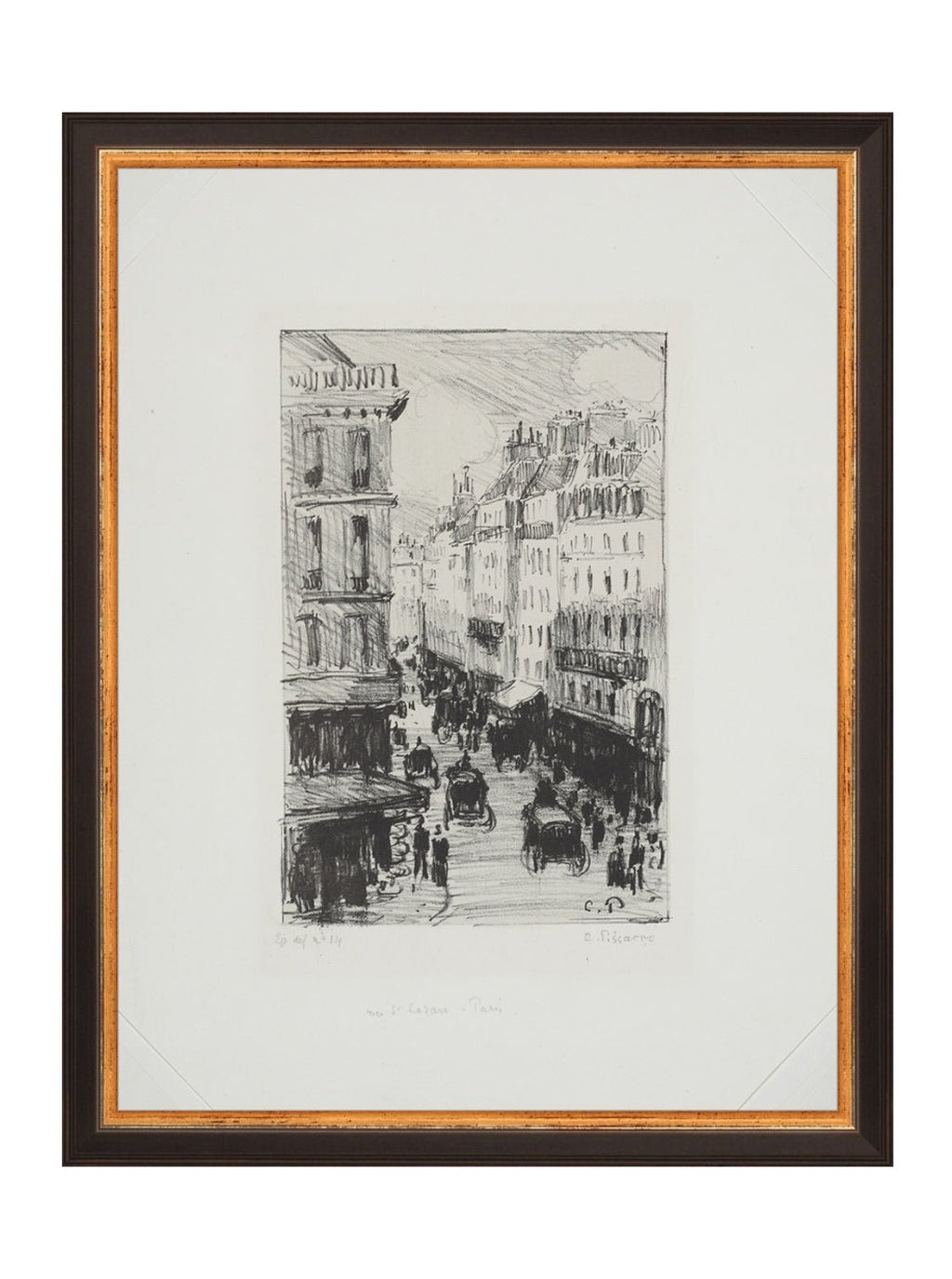 Paris Charcoal Sketch Art Print Giclee on Moab Rag