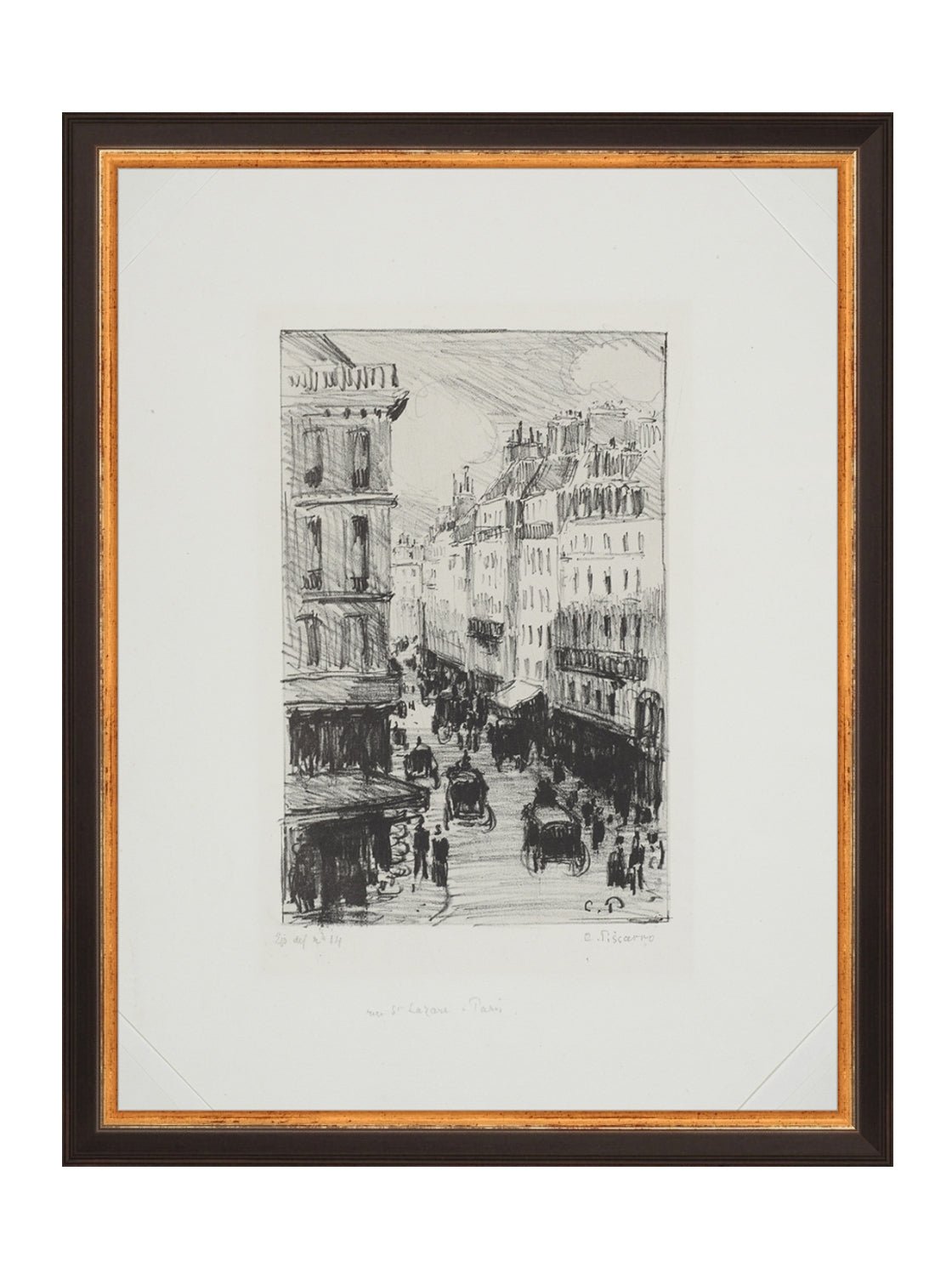 Paris Charcoal Sketch Art Print Giclee on Moab Rag