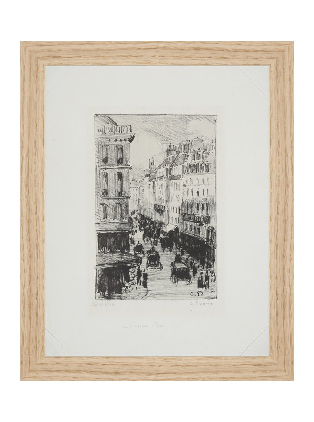 Paris Charcoal Sketch Art Print Giclee on Moab Rag