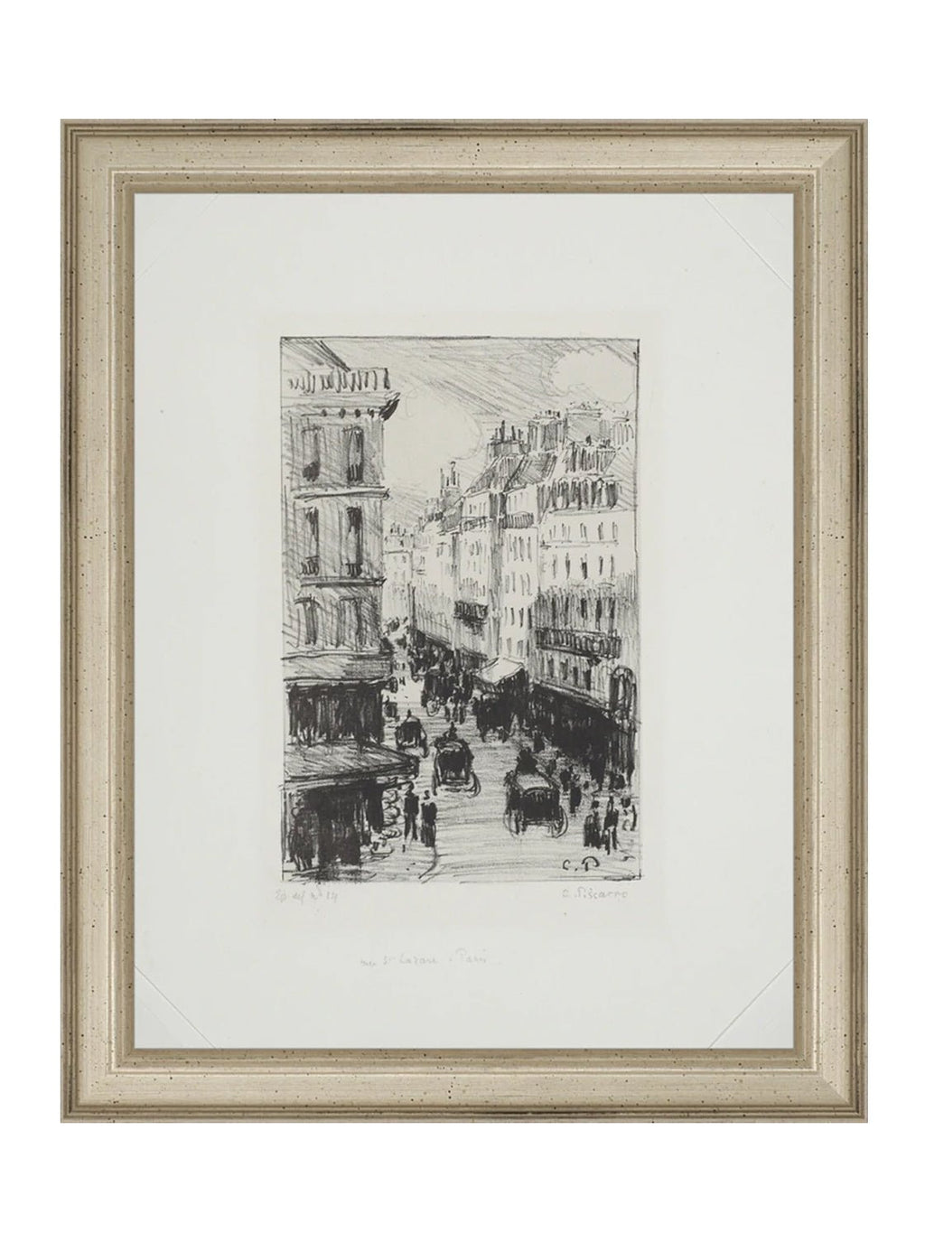 Paris Charcoal Sketch Art Print Giclee on Moab Rag