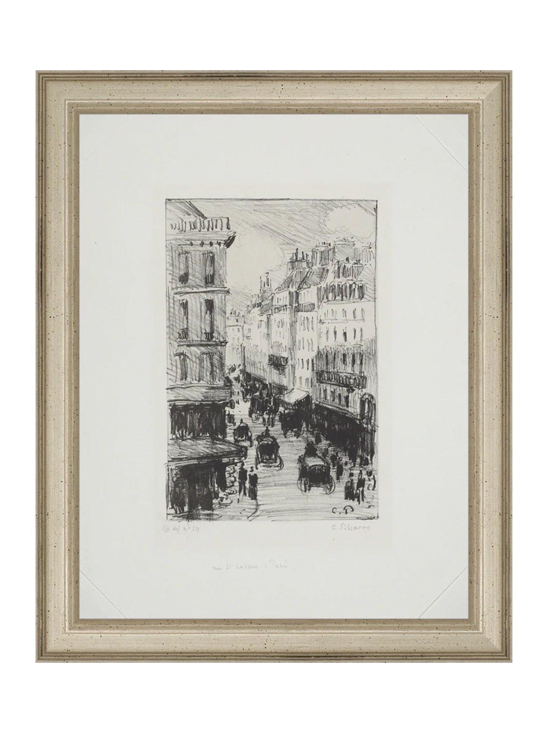 Paris Charcoal Sketch Art Print Giclee on Moab Rag