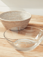 Bol de service en rotin Polly