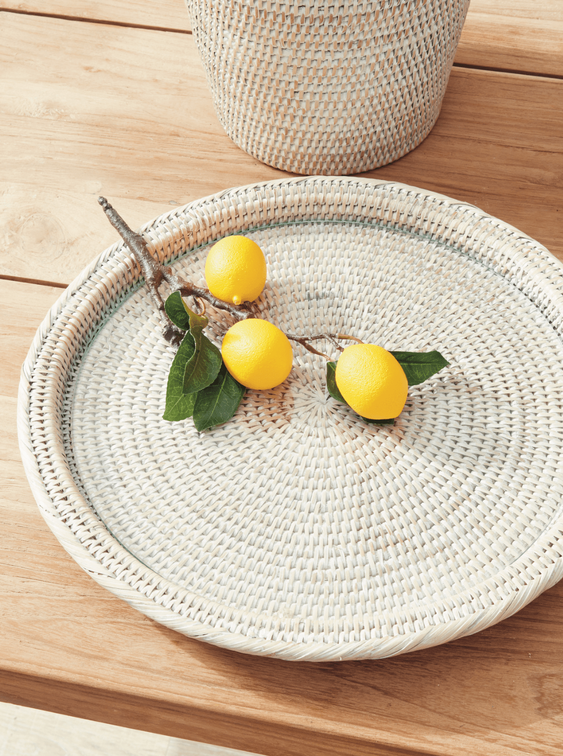 Plateau de service en rotin Polly