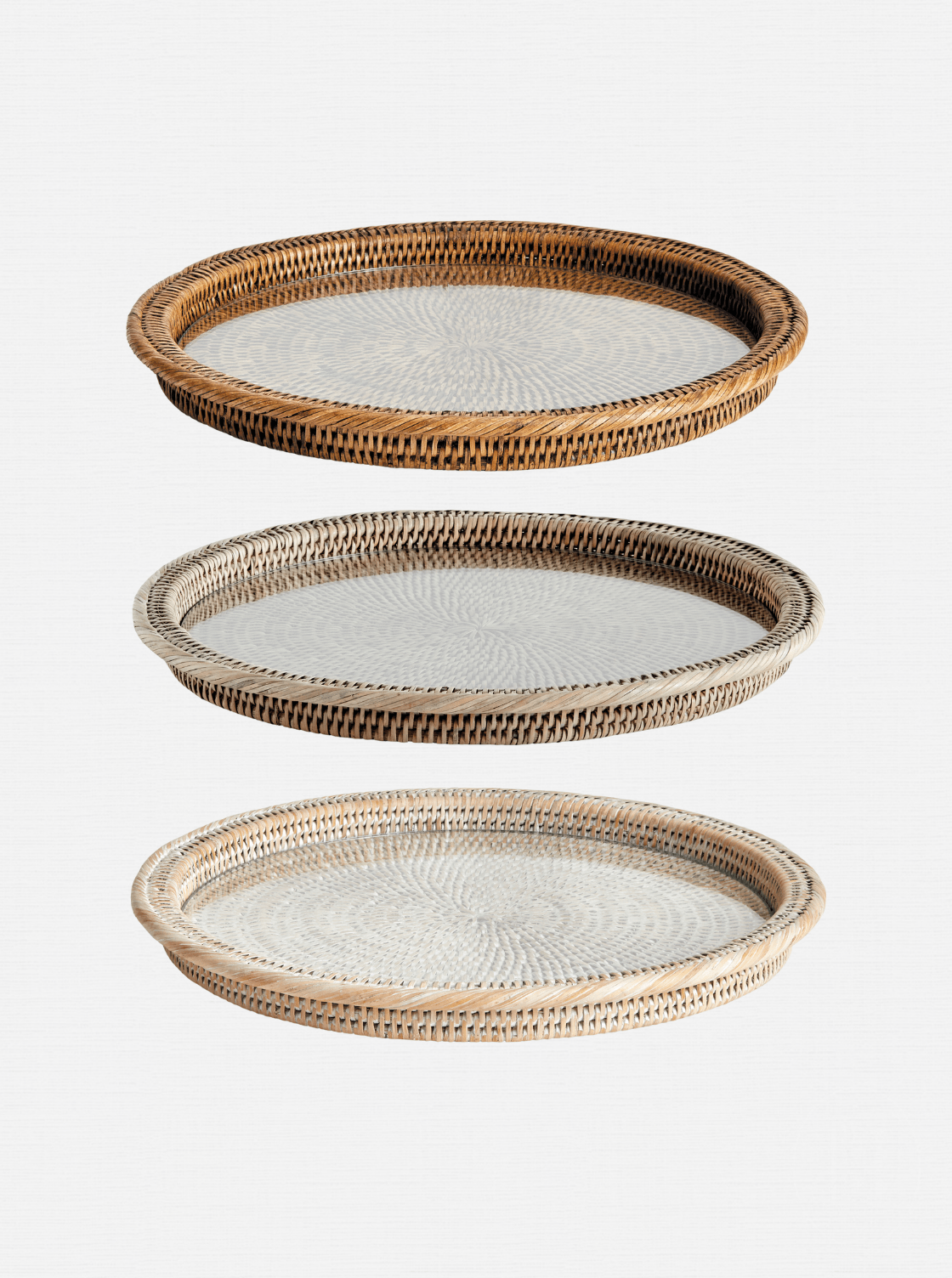 Plateau de service en rotin Polly