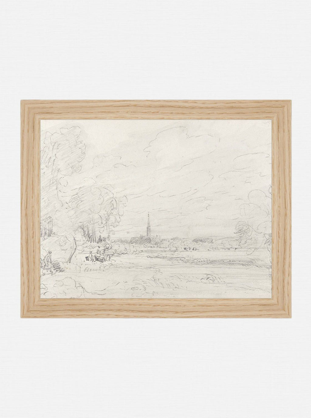 Promenade Graphite Drawing Gold Frame