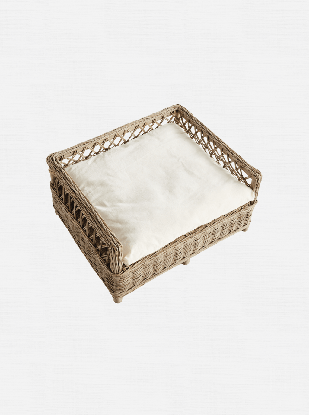 Lit pour animaux en rotin