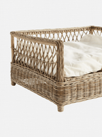 Lit pour animaux en rotin