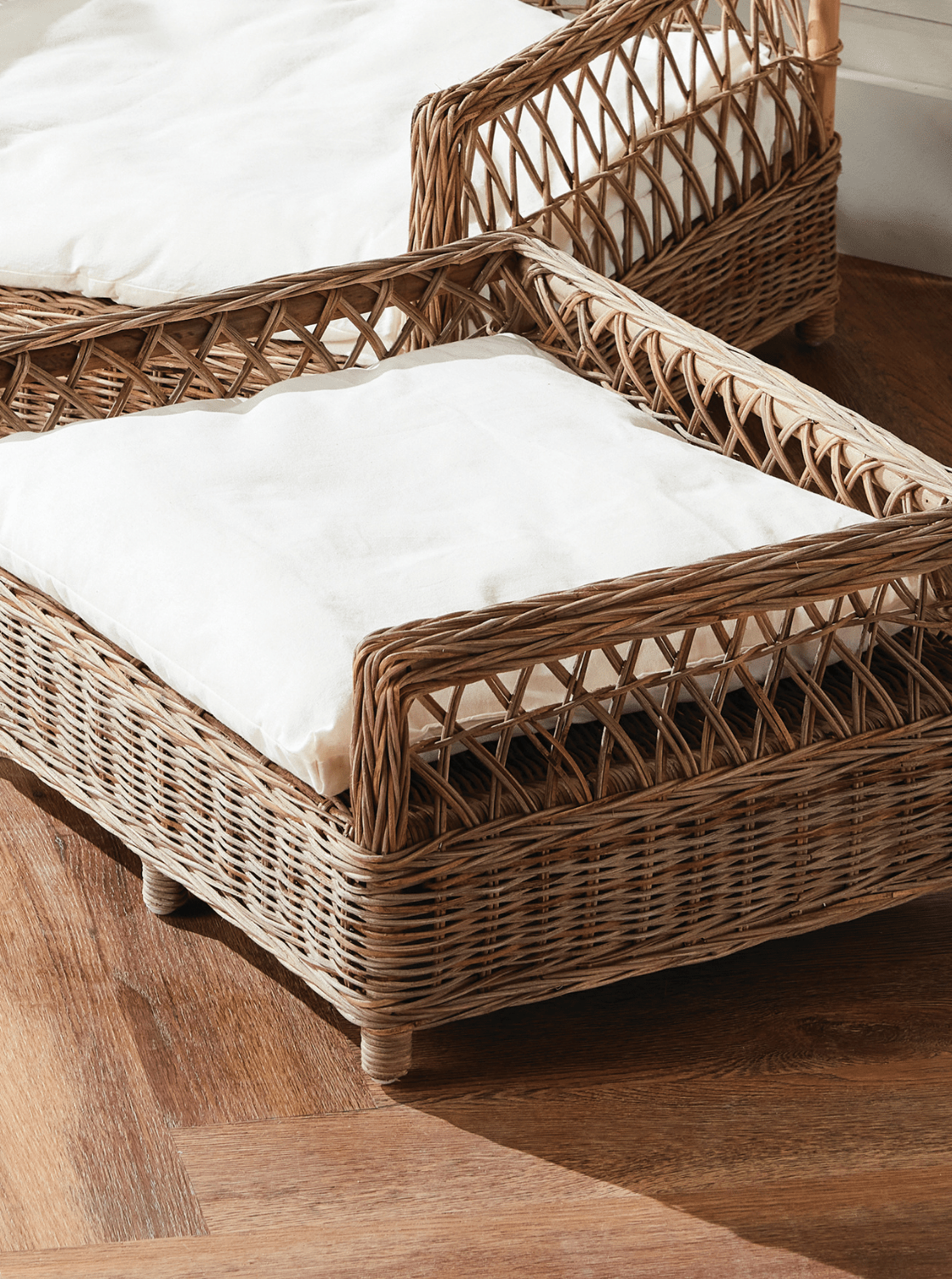 Lit pour animaux en rotin