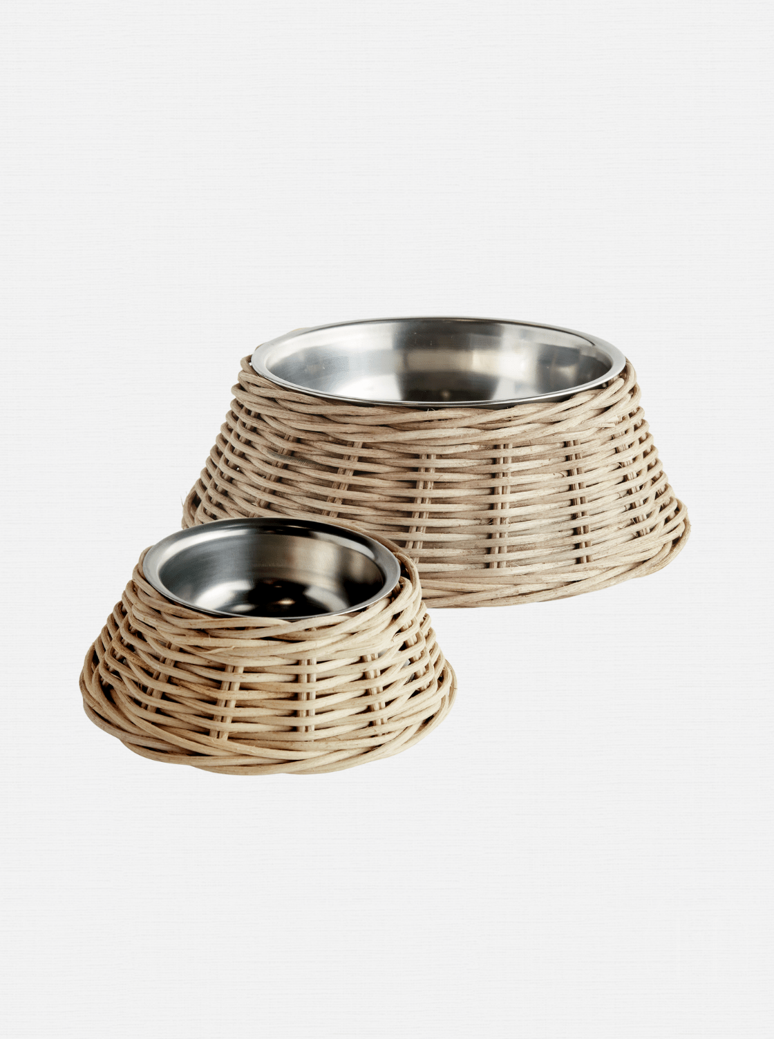 Gamelle pour animaux en rotin