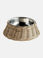 Gamelle pour animaux en rotin