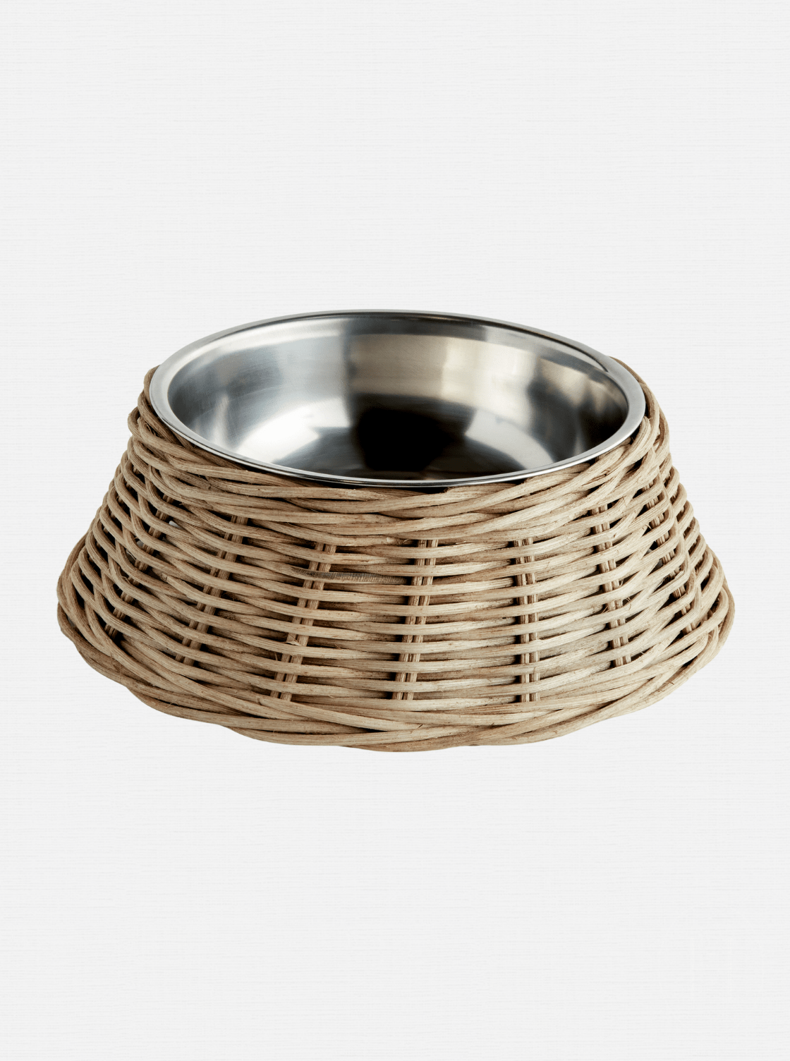 Gamelle pour animaux en rotin