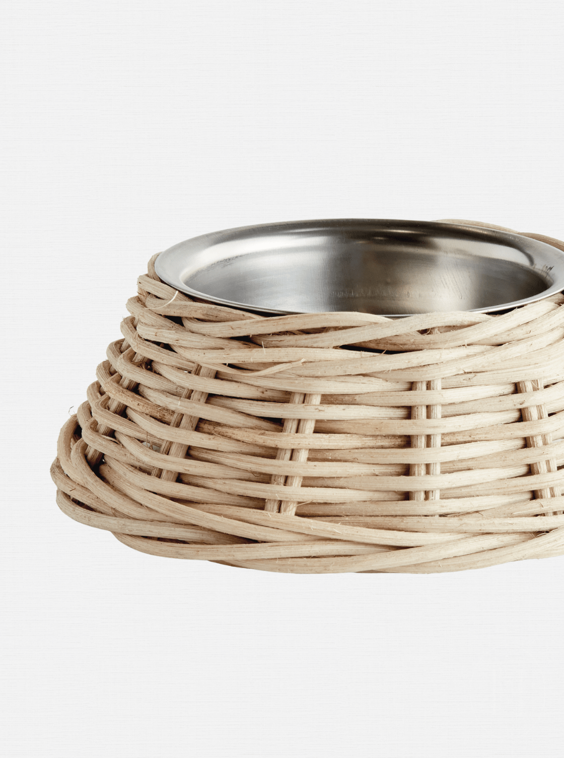 Gamelle pour animaux en rotin