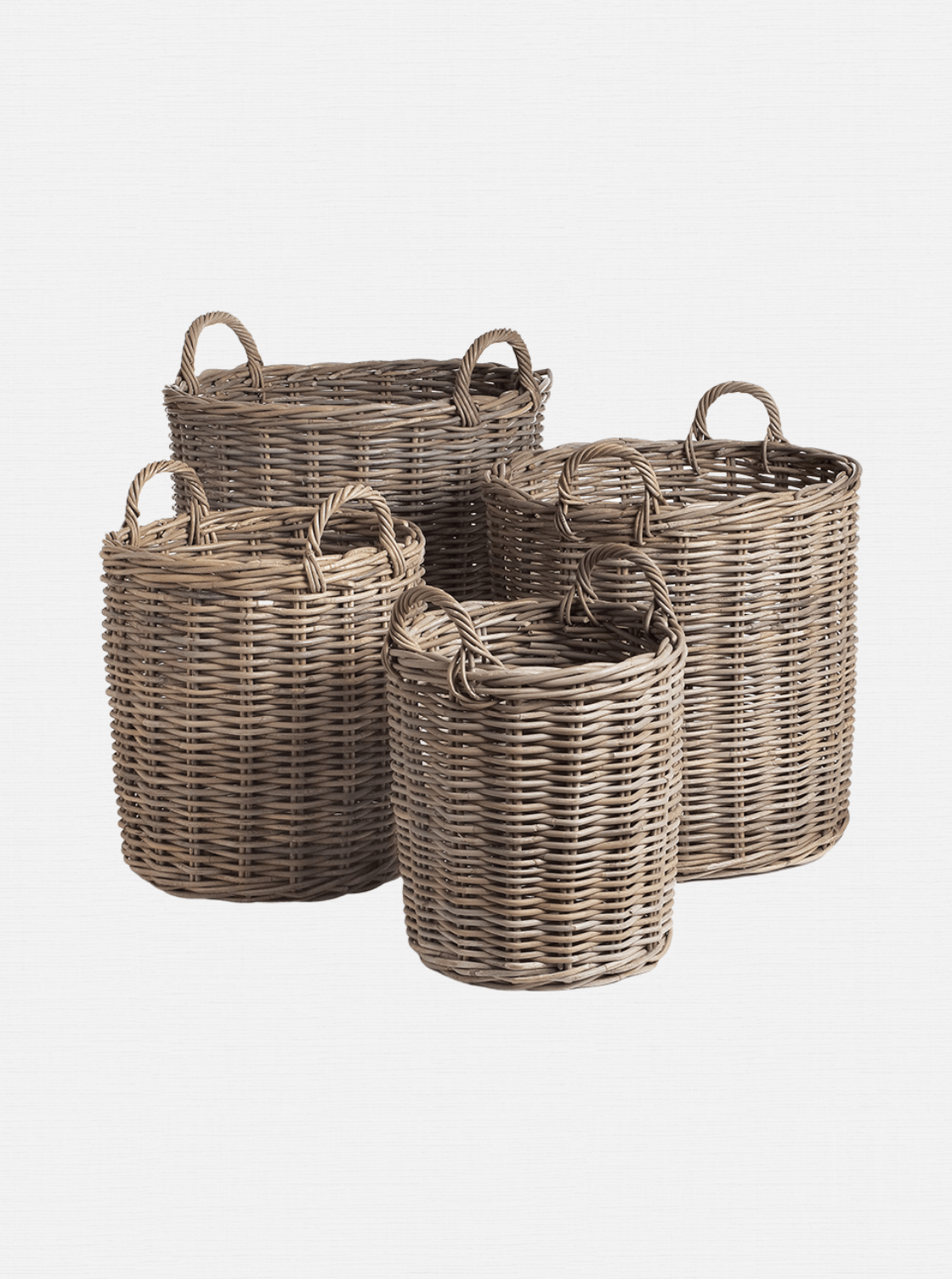 Paniers ronds en rotin | Lot de 4