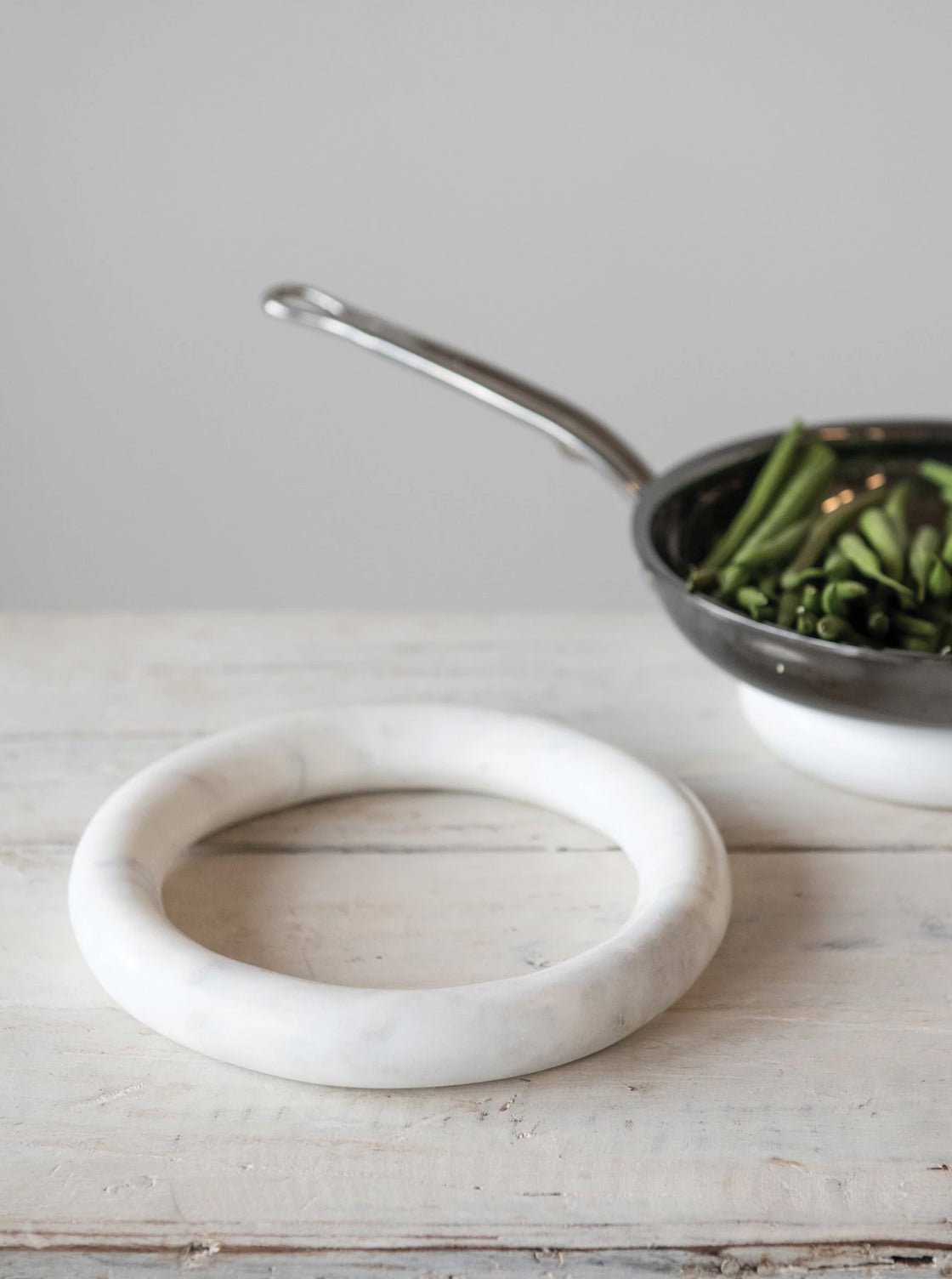 Dessous de plat rond en marbre | Lot de 2