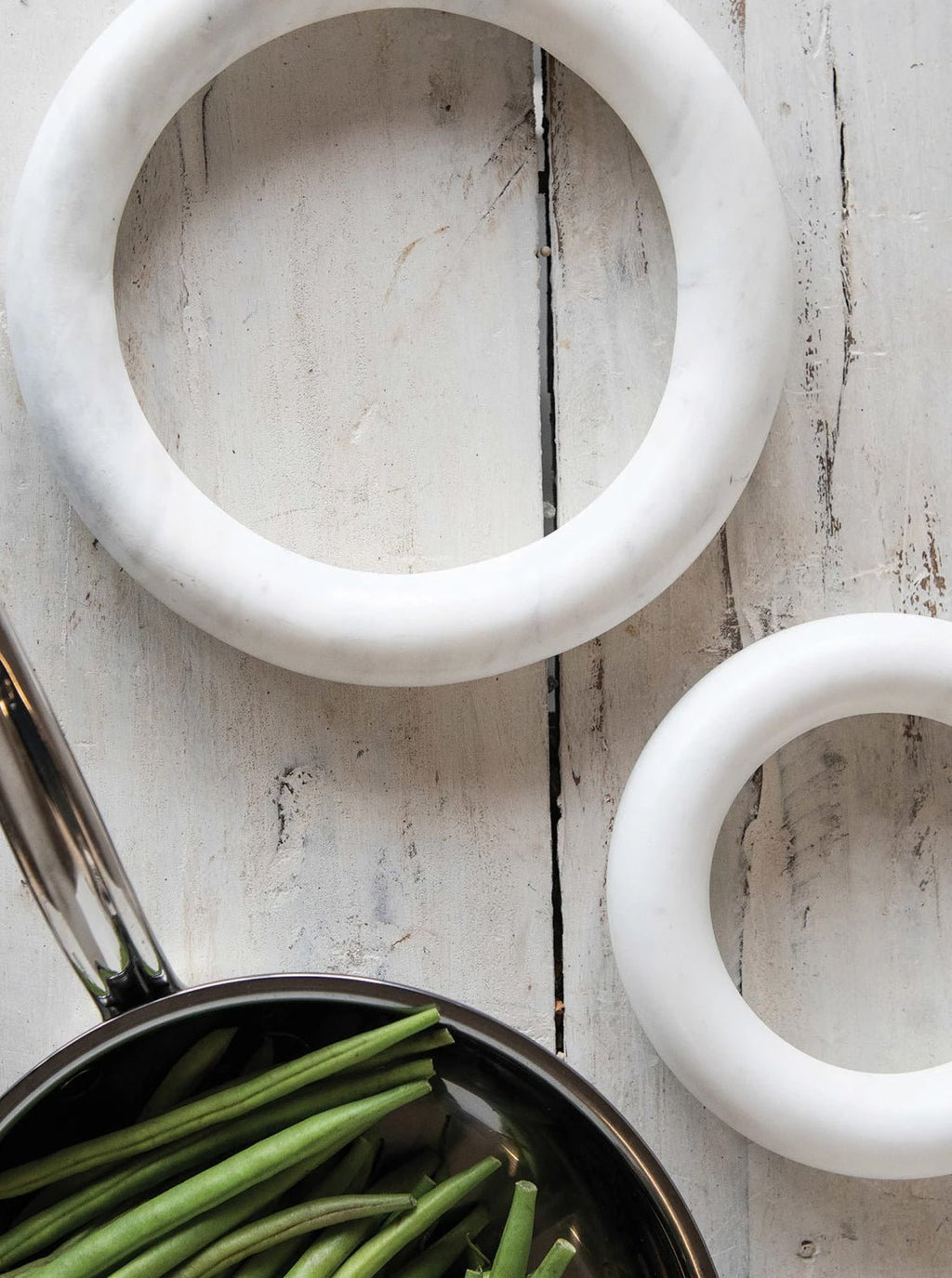 Dessous de plat rond en marbre | Lot de 2