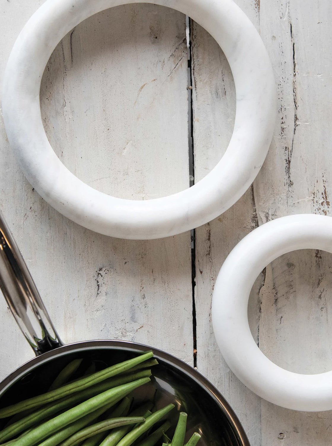 Dessous de plat rond en marbre | Lot de 2