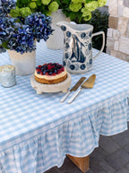 Nappe à carreaux vichy à volants